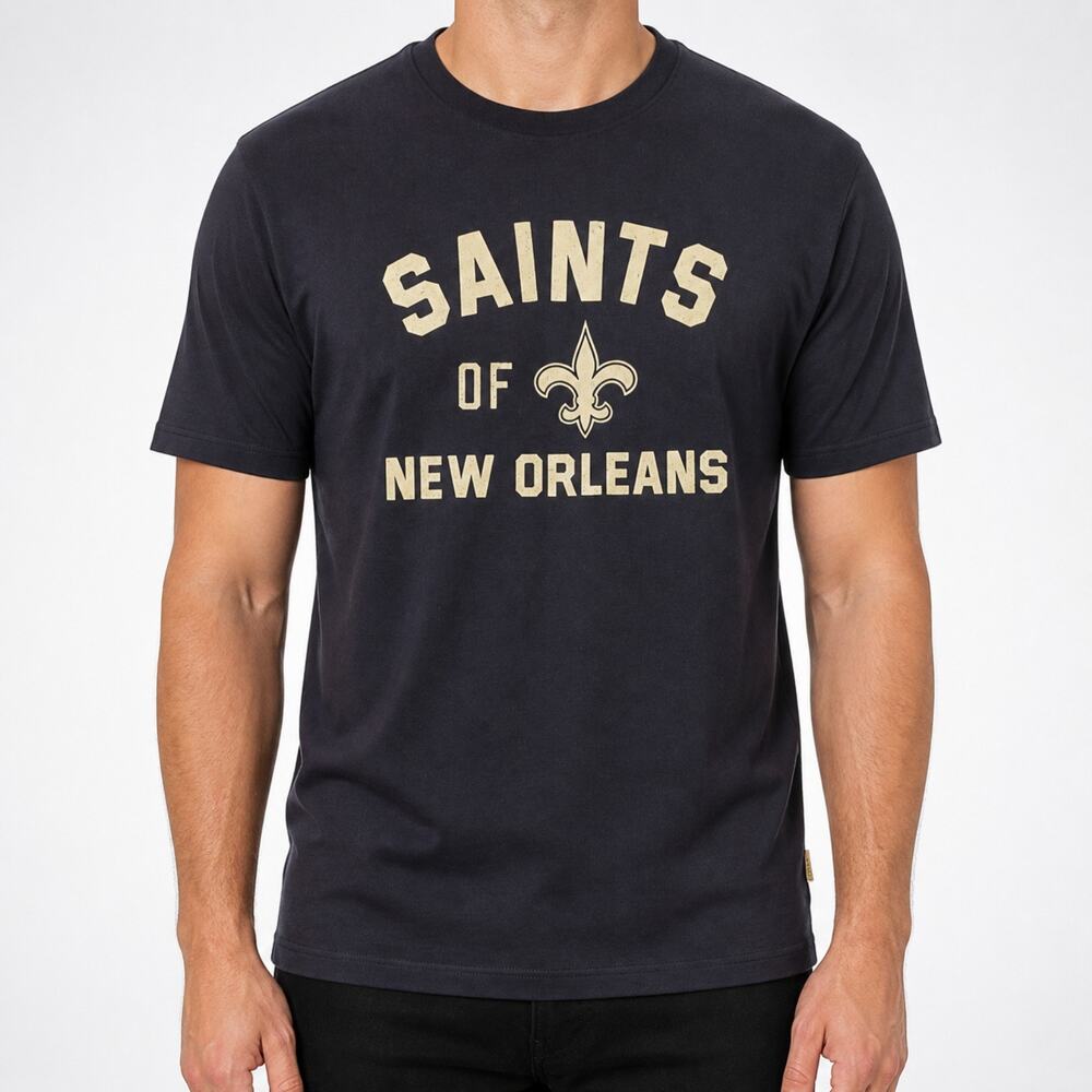 Nike New Orleans Saints T-Shirt Mens XL Black 100% Cotton Short Sleeve Crew Neck